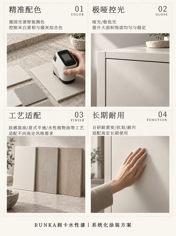RUNKA润卡丨高奢整木:浅色涂装方案的落地应用 RUNKA润卡丨高奢整木:浅色涂装方案的落地应用