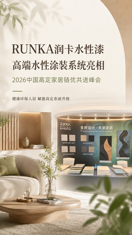 RUNKA润卡水性漆・高端水性涂装系统，亮相2026高定家居链优共进峰会
