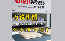 万锐机械：AB胶短周期复合压机，8小时可加工300套门